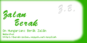 zalan berak business card